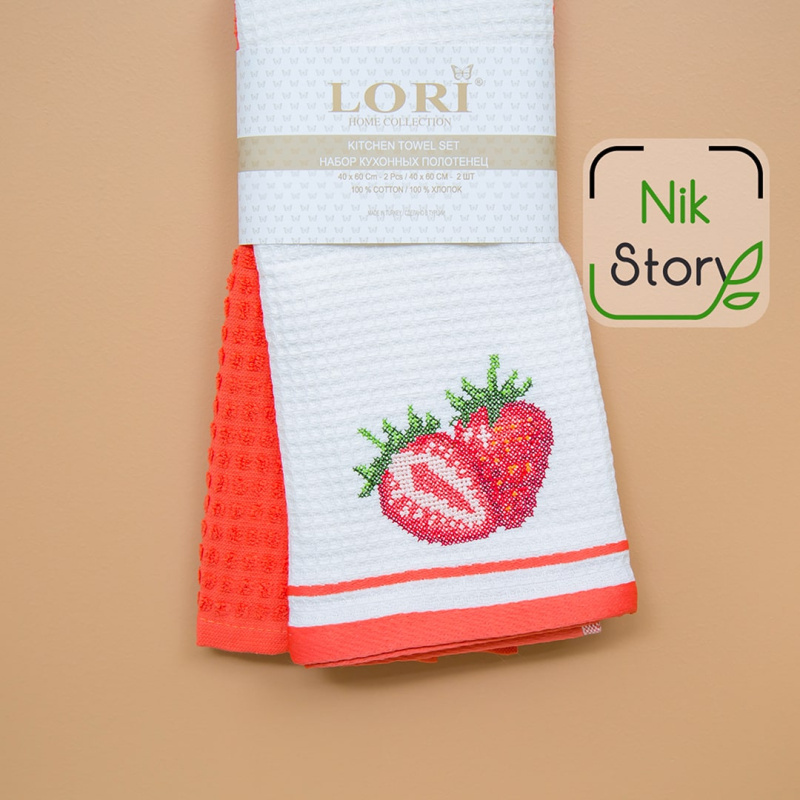 Вафельное полотенце Lori 40/60 (красный)